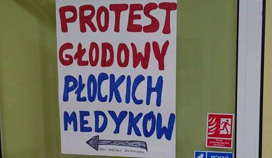Medycy płockiego szpitala rozpoczęli głodówkę