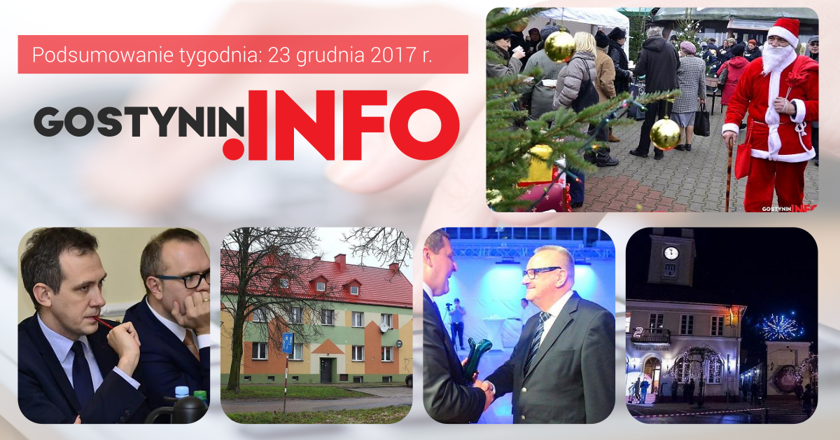 Podsumowanie tygodnia: gostynińska Wigilia, poparcie radnych dla przywrócenia 18 stycznia oraz wyróżnienia dla Mazura i jego sponsora