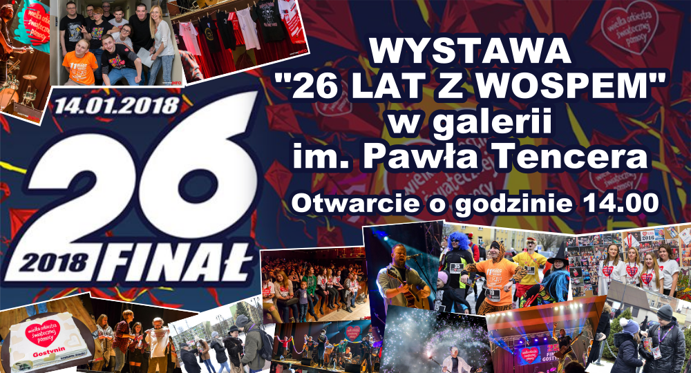 Wystawa upamiętniająca 26-lecie WOŚPU - zaproszenie
