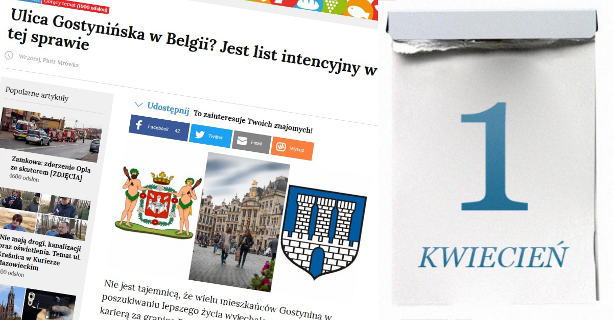 Co było żartem primaaprilisowym na Gostynin.Info?