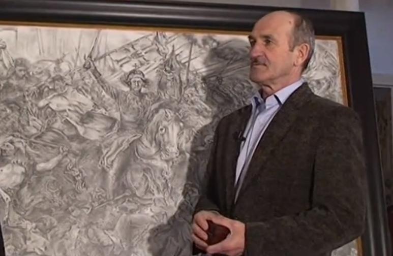 Ołówkowa Bitwa pod Grunwaldem powstała z rąk gostynińskiego artysty