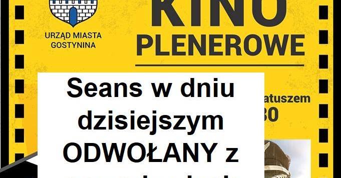 Dzisiejsze kino plenerowe odwołane