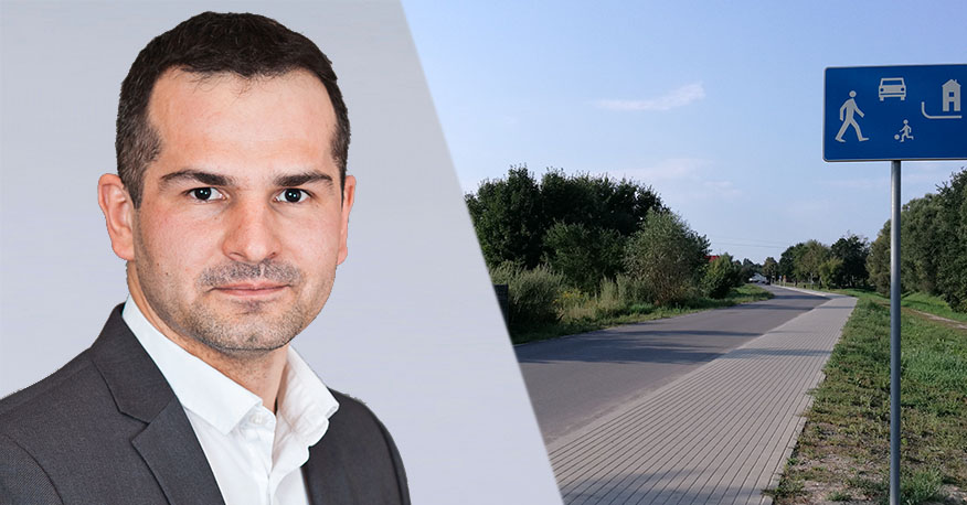 Jest odpowiedź w sprawie usterek na łączniku ulic Kutnowska - Wspólna - Dybanka