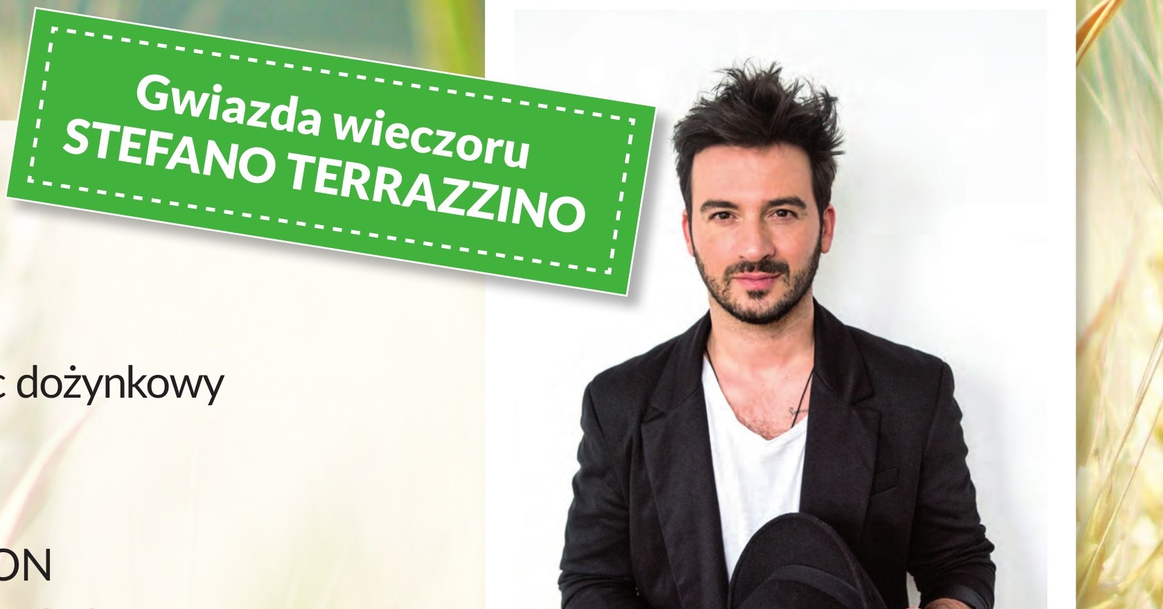 Steffano Terrazzino będzie gwiazdą niedzielnych dożynek w Sokołowie