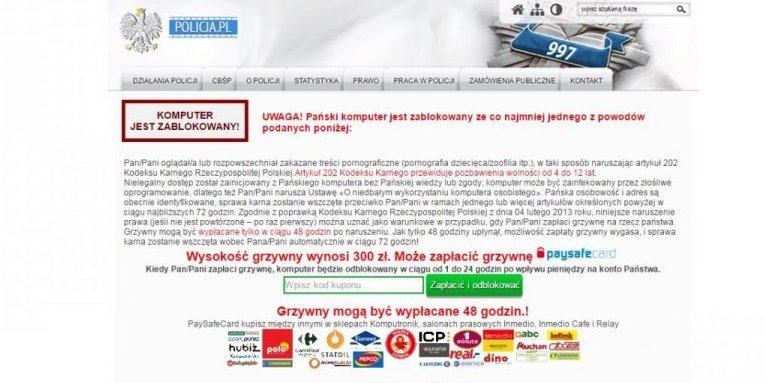 Uwaga na próbę internetowego oszustwa. Hakerzy podszywają się pod policję