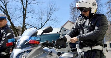 Policyjny Motocykl Wyjechał ...