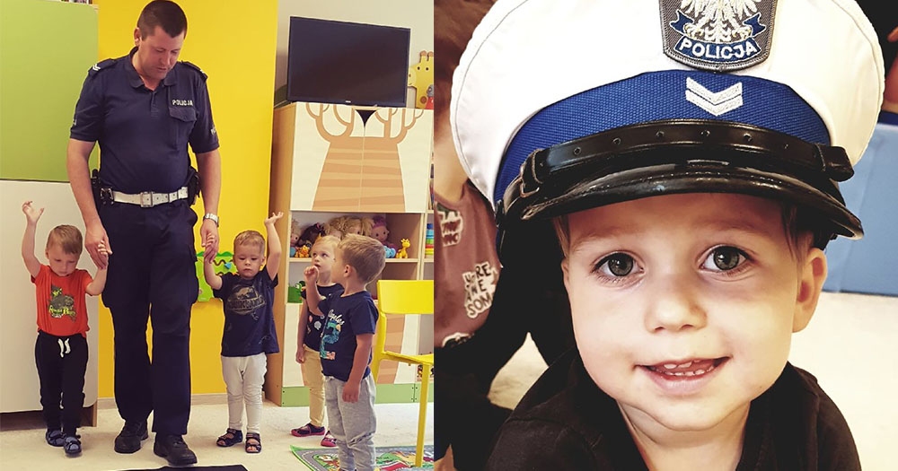 Policjant drogówki odwiedził maluszki [ZDJĘCIA]