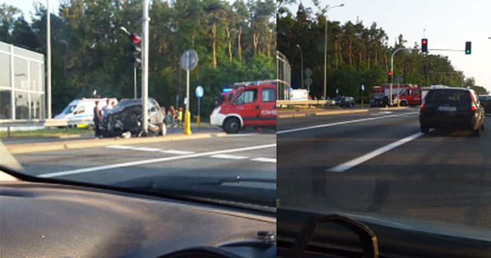 Kolizja na obwodnicy. Trzy osoby w szpitalu