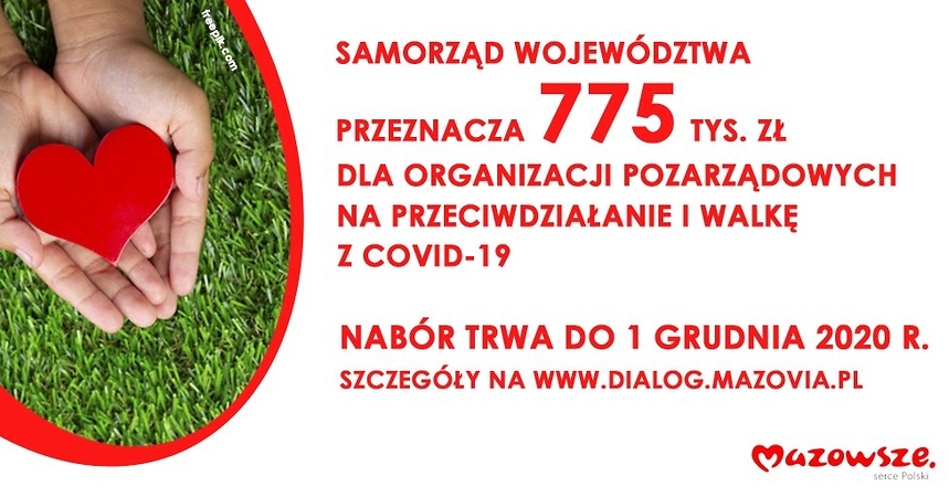 Mazowsze wspiera organizacje pozarządowe w walce z COVID-19