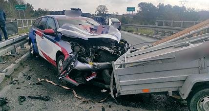 Zderzenie Przyczepy Z Autem...