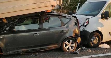 Karambol W łącku. Koło Ro...