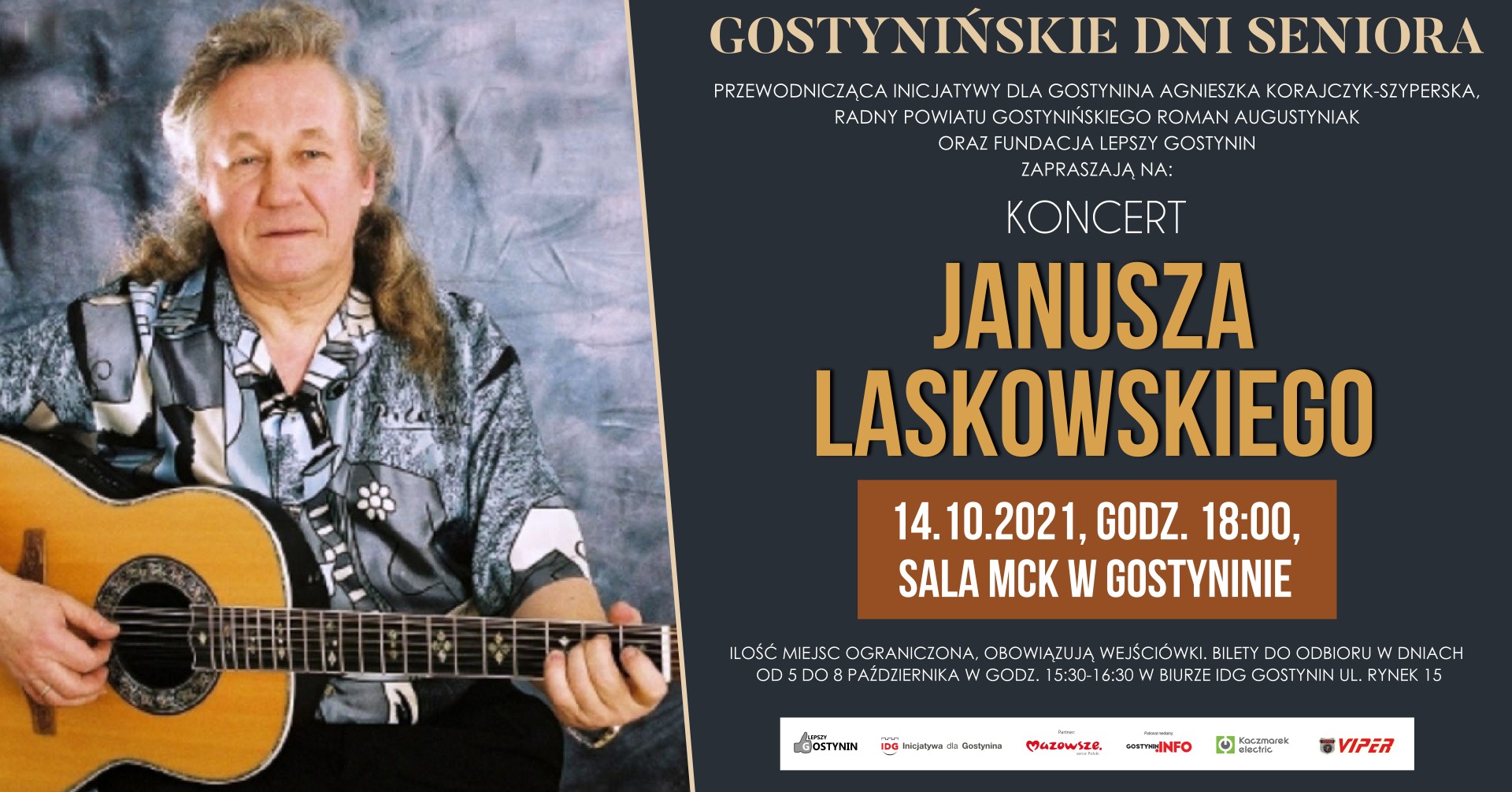 Gostynińskie Dni Seniora. Koncert Janusza Laskowskiego