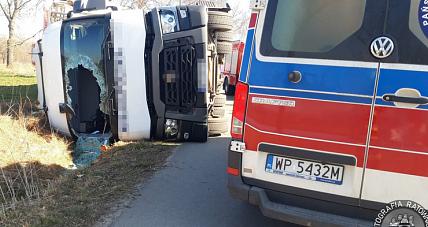 Tir Wpadł Do Rowu W Hucie ...