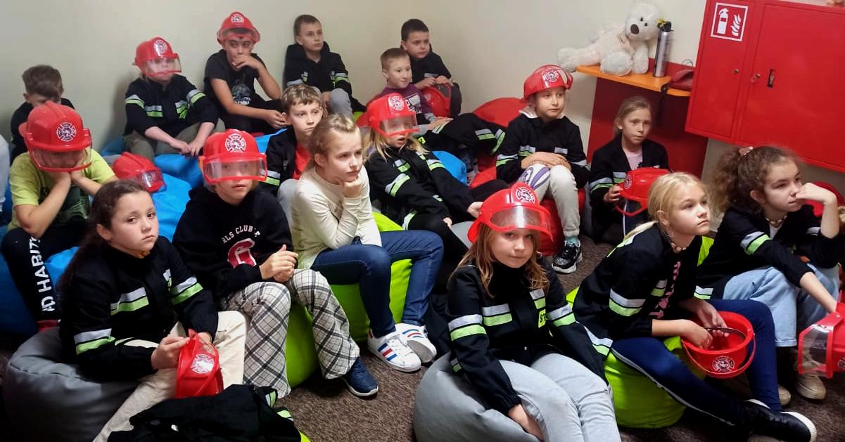 Zajęcia w sali edukacyjnej „Ognik” Komendy Powiatowej PSP w Gostyninie