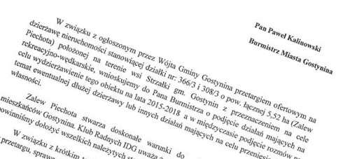 Działania w sprawie Zalewu