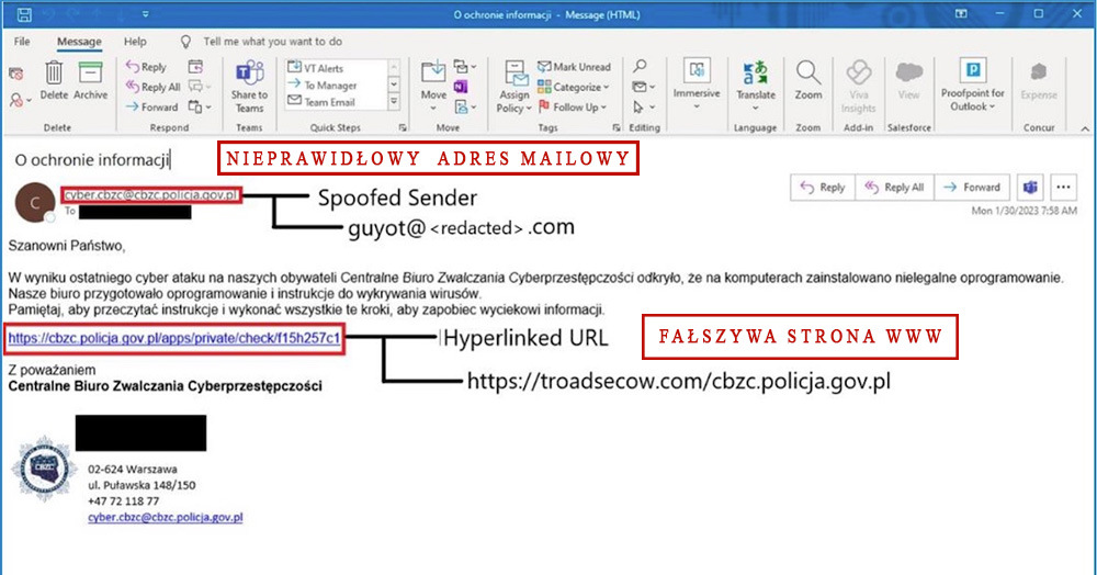 Uważaj na fałszywe maile dotyczące rzekomego cyberataku!