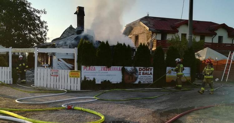 Pożar „Baru Letniego” w Białem [ZDJĘCIA]
