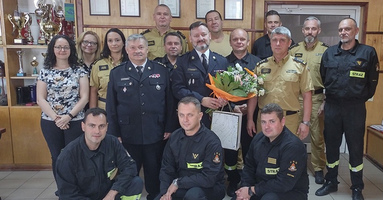 Pożegnanie przechodzącego na zaopatrzenie emerytalne Naczelnika Wydziału Operacyjnego KP PSP w Gostyninie [ZDJĘCIA]