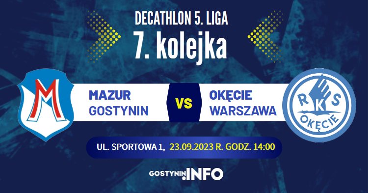 Czy Okęcie Warszawa zaskoczy Mazura Gostynin na ich własnym boisku?