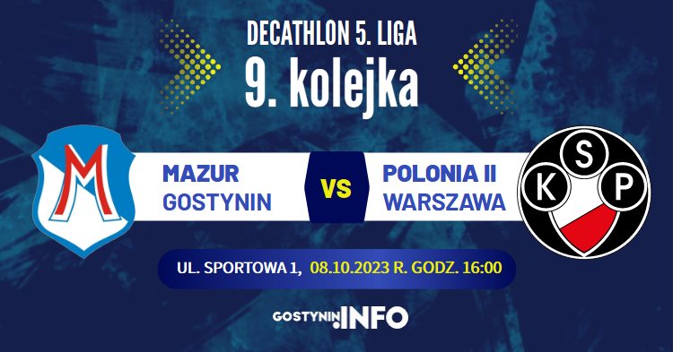 Zapowiada się hit kolejki. Mazur zmierzy się z Polonią II Warszawa