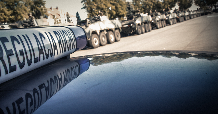 Wzmożony ruch kolumn pojazdów wojskowych