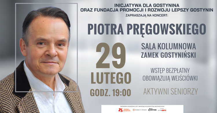 To już dziś! W Gostyninie wystąpi Piotr Pręgowski