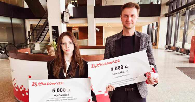 Kaja Sobiecka i Łukasz Flejszer nagrodzeni podczas uroczystej "Mazowieckiej Gali Mistrzów Sportu sezonu 2023" [ZDJĘCIA+VIDEO]