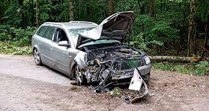 Wypadek W łącku. Kierowca A...