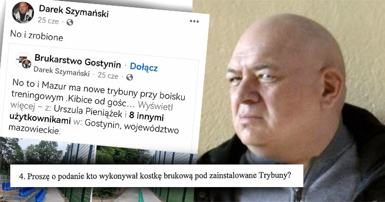 Totalny absurd. Dariusz Szymański pyta się kto wykonał kostkę brukową pod zainstalowane trybuny