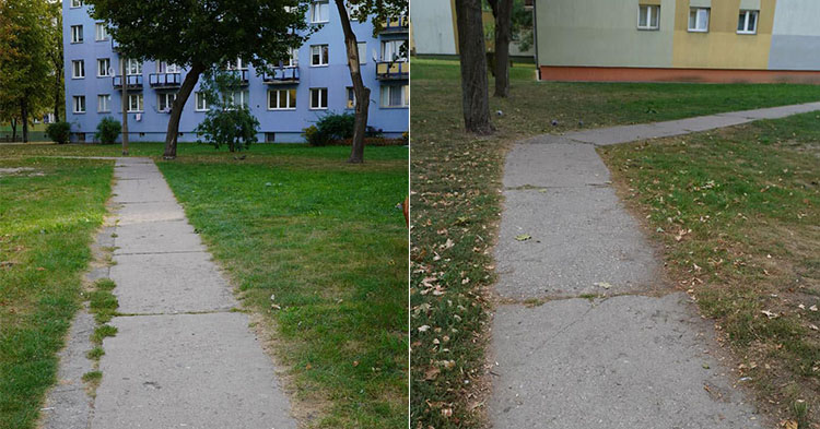 Rusza remont chodnika na odcinku ul. Dmowskiego - Kościuszki  [ZDJĘCIA]
