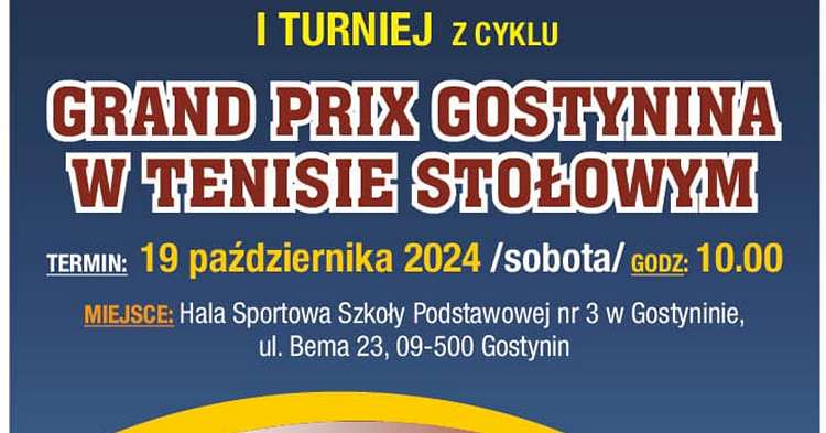 Rusza Grand Prix Gostynina w tenisie stołowym