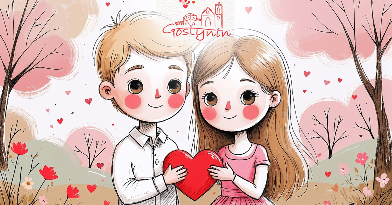 Miłosne kadry w Gostyninie. Walentynkowa ścianka dla zakochanych