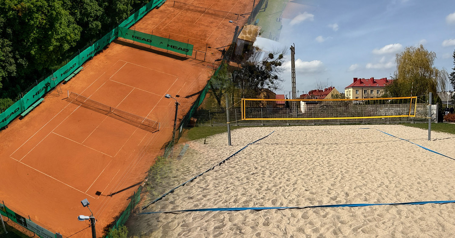 Korty tenisowe i boisko do siatkówki plażowej gotowe na nowy sezon