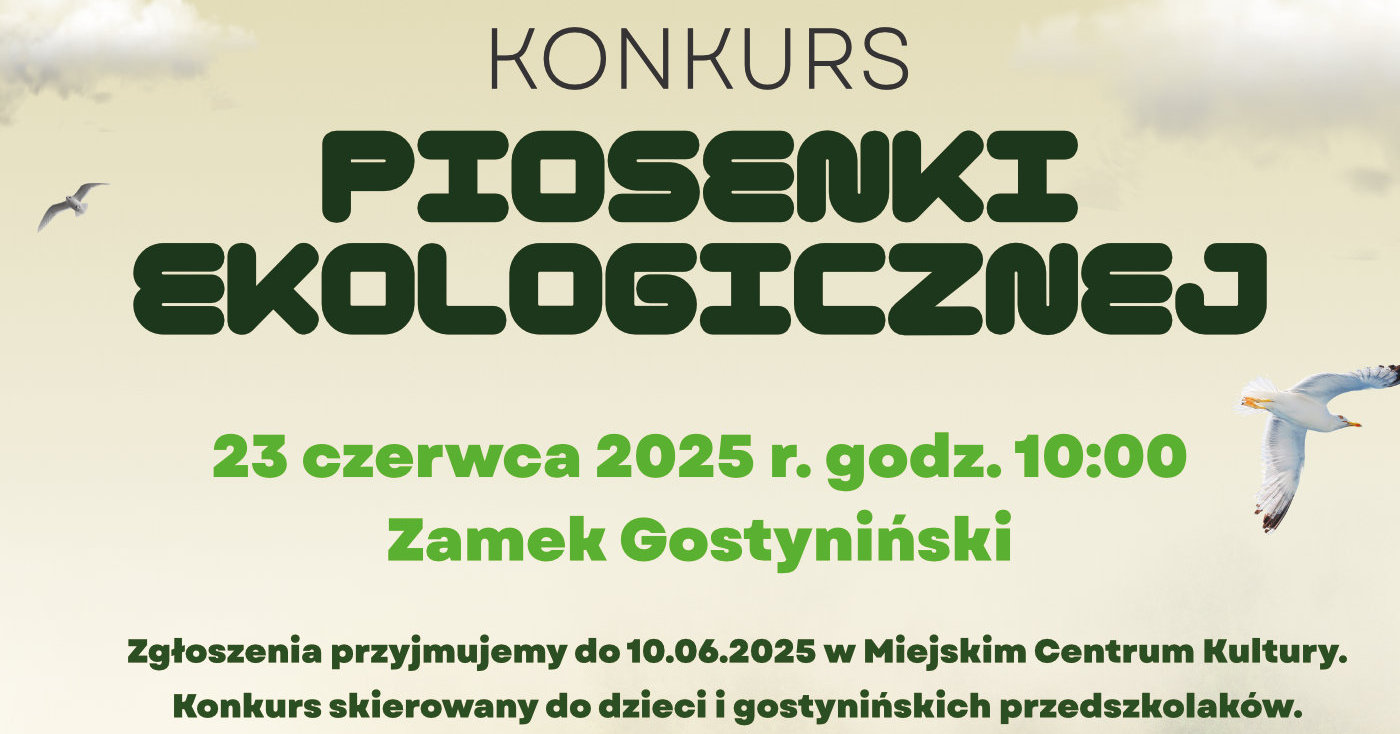 "EkoGostynin" - konkurs piosenki ekologicznej dla najmłodszych