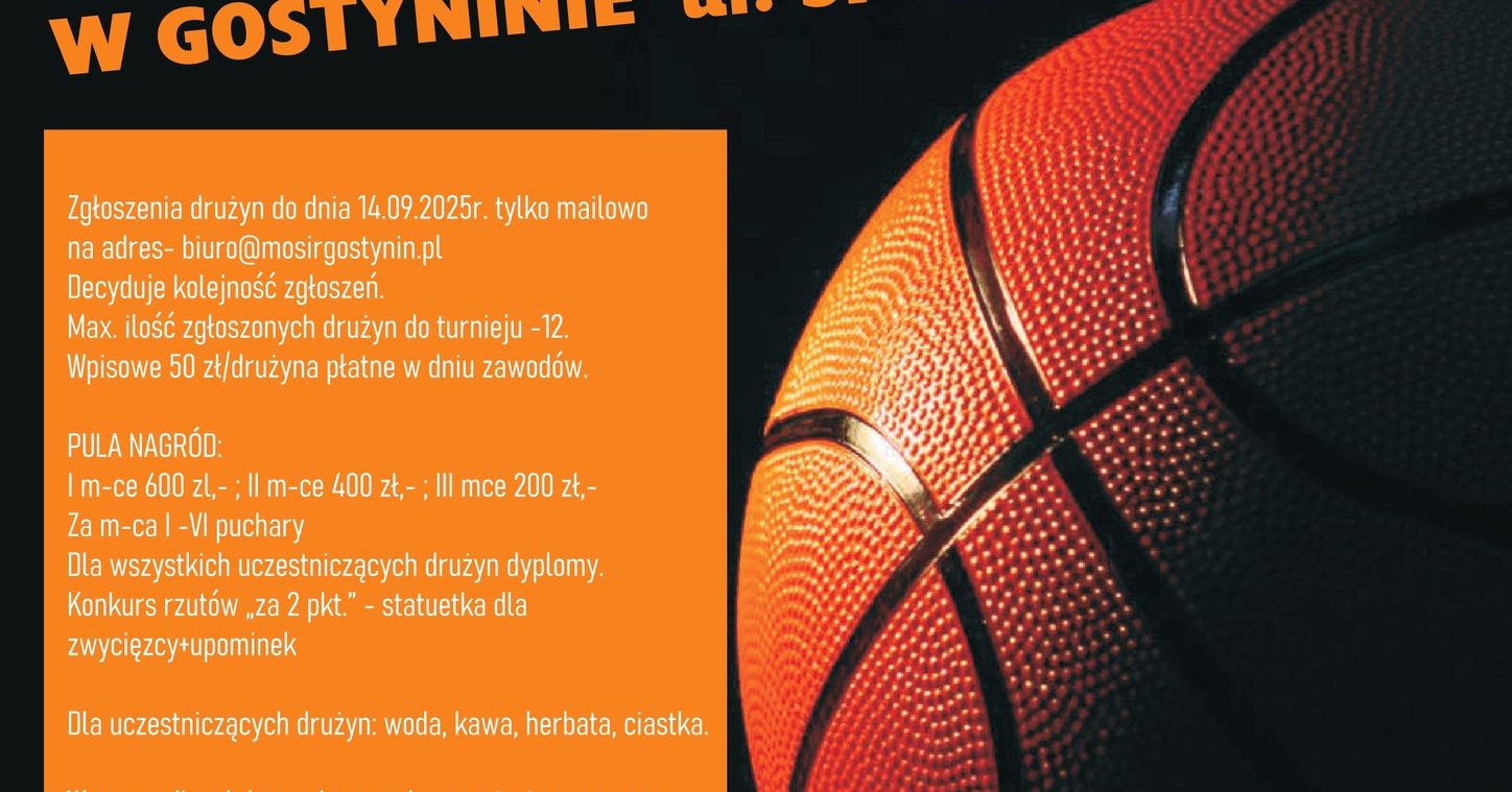 MOSiR zaprasza na turniej koszykówki 3x3