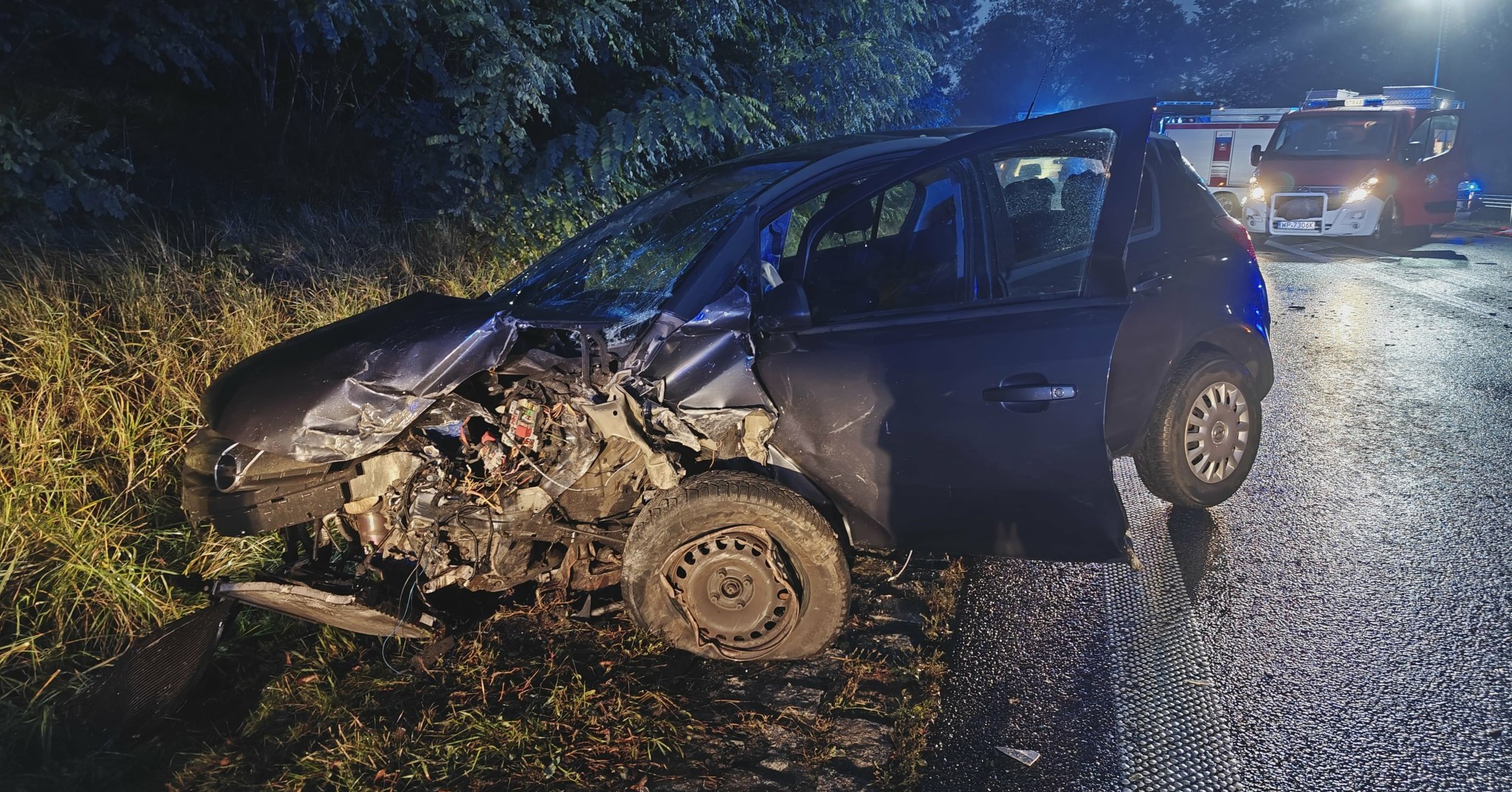 Groźny wypadek w Woli Łąckiej. Pięć osób poszkodowanych [ZDJĘCIA]