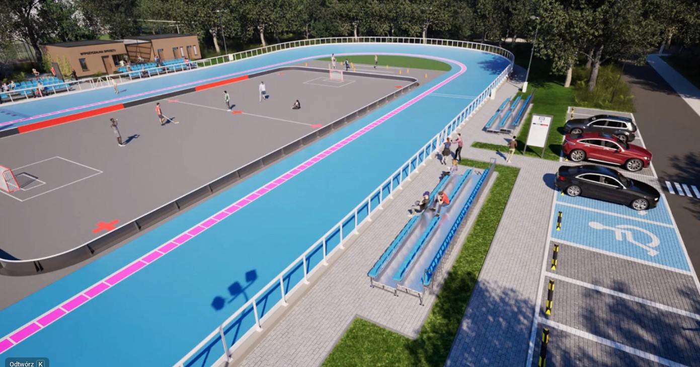 Tor wrotkarski w Gostyninie – zobacz wizualizację. "To dopiero początek" [VIDEO]