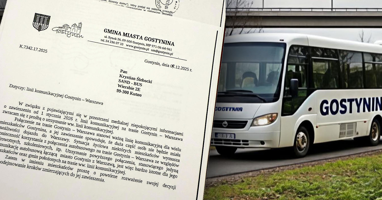 Burmistrz podejmuje działania na rzecz utrzymania połączenia autobusowego Gostynin-Warszawa