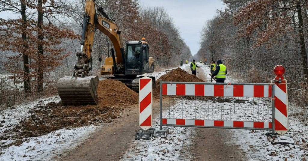 Od jutra odcięty dojazd do Szczawina od strony Gostynina. Rusza rozbudowa drogi