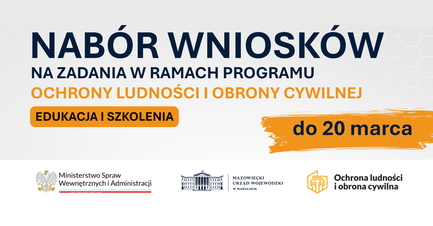 Wojewoda Mazowiecki ogłasza nabór: Setki milionów na szkolenia z obrony cywilnej