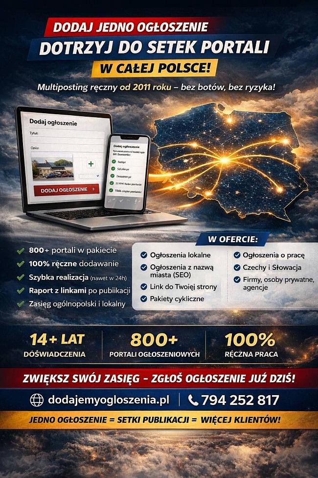 Jedno ogłoszenie. Setki portali. Więcej klientów