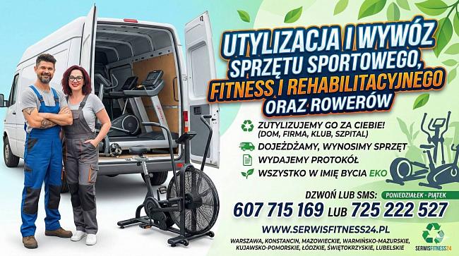 Utylizacja Sprzętu Fitness i Skuterów Inwalidzkich - Warszawa, Konstancin, Mazowsze