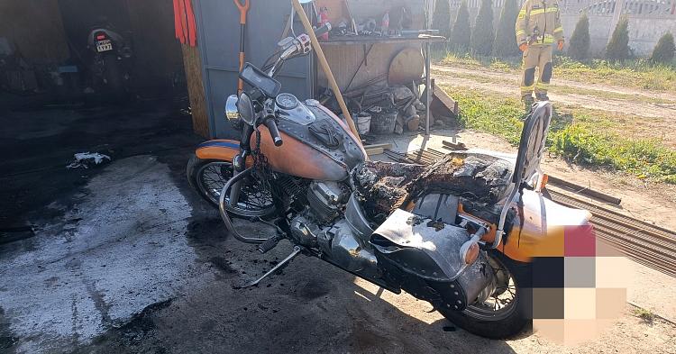 Pożar Motocykla W Lwówku. J...