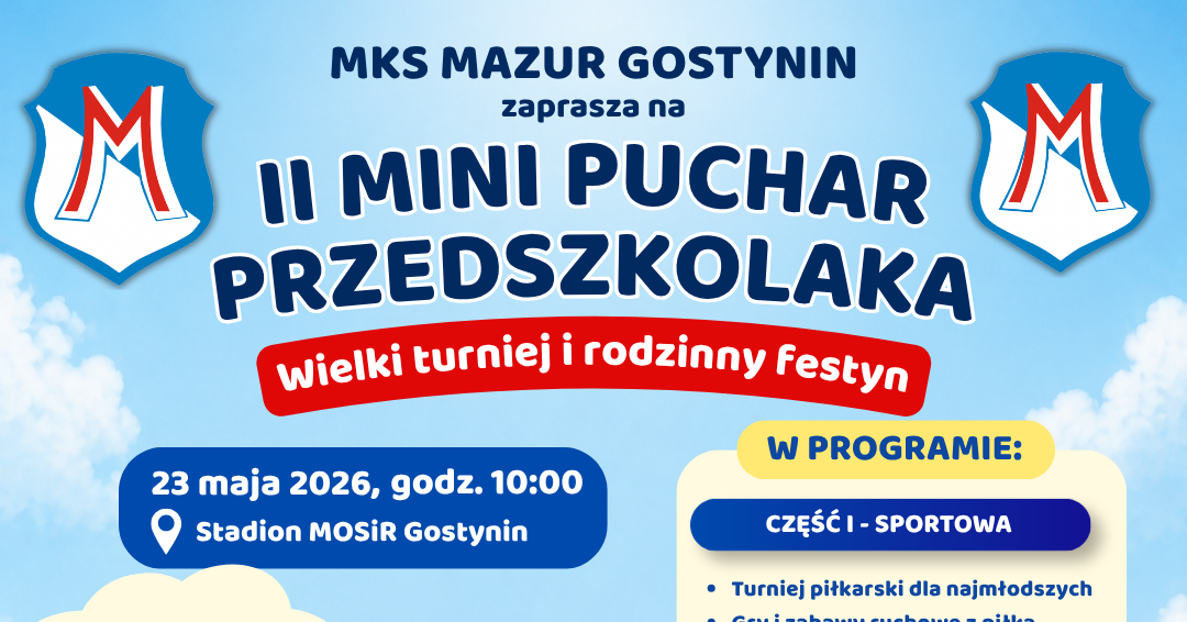 Piłka, dmuchańce i motocykle. II Mini Puchar Przedszkolaka w Gostyninie już w sobotę
