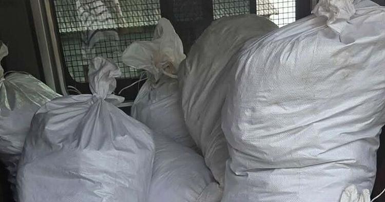 Policjanci zabezpieczyli 345 kg krajanki tytoniowej