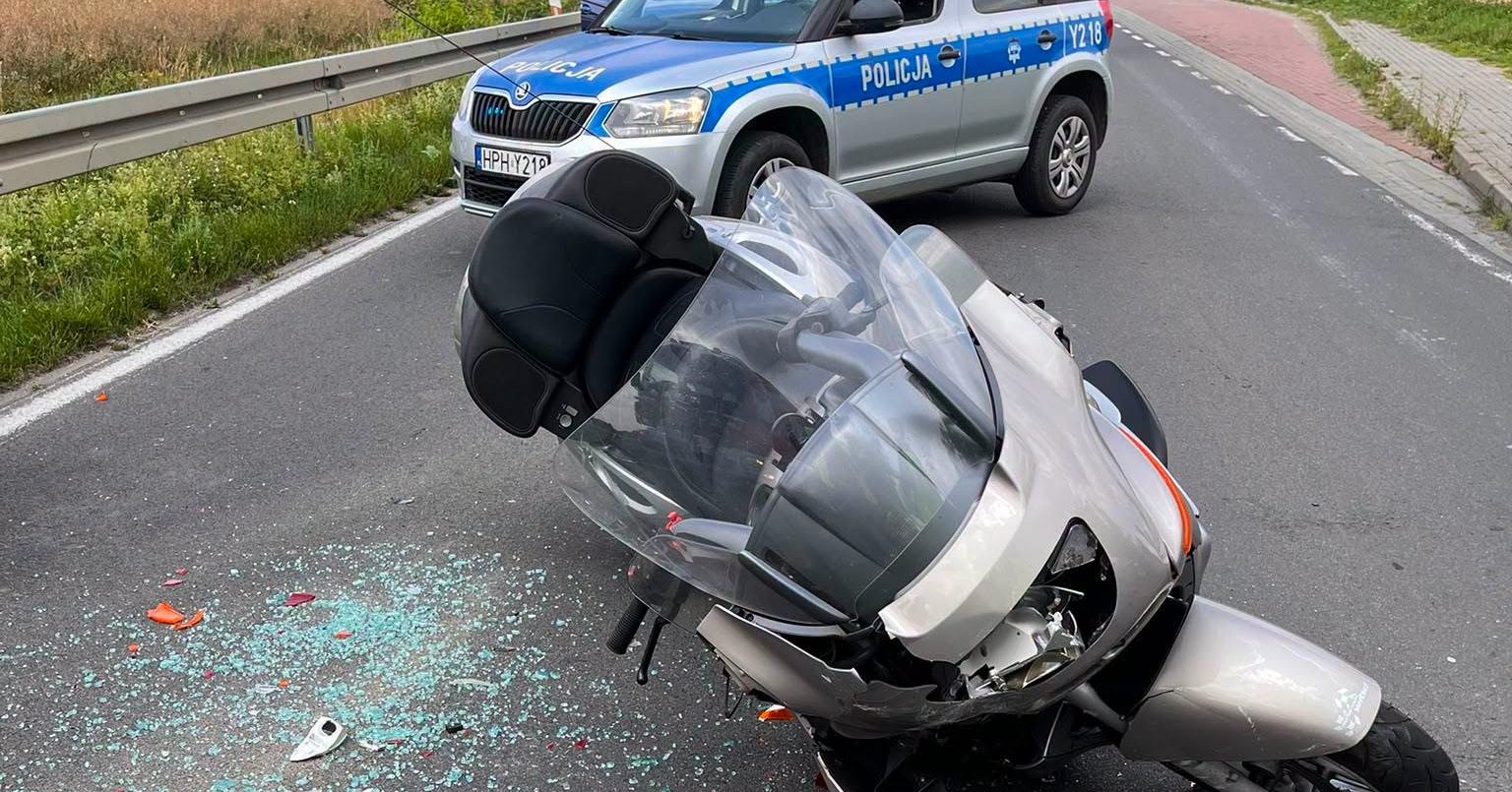 Zderzenie Motocykla Z Bmw...