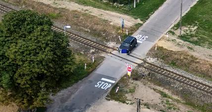 Dron Nad Przejazdami Kolejowymi....