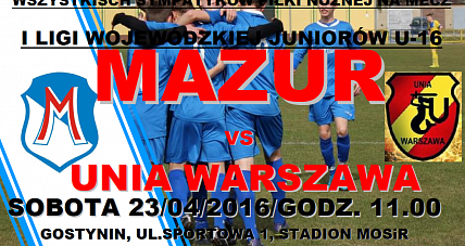 Juniorzy U-16 Zmierzą Się Z...