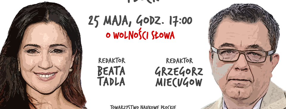 Płocki Klub Obywatelski zaprasza na spotkanie z Beatą Tadlą i Grzegorzem Miecugowem