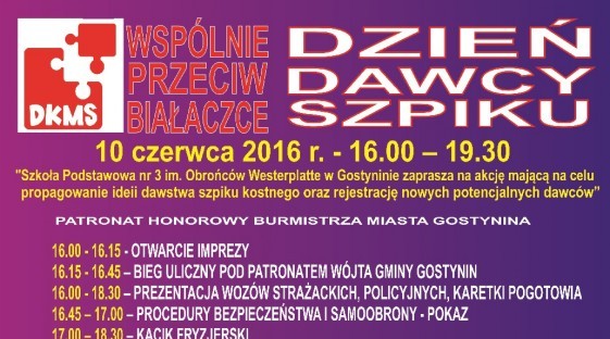 Wspólnie przeciw białaczce. Dzień Dawcy Szpiku w SP nr 3